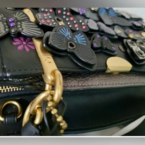 NEW! RARE Coach Dreamer with Butterfly 🦋 Applique Shoulder Bag Purses Designer - Picture 5 of 10